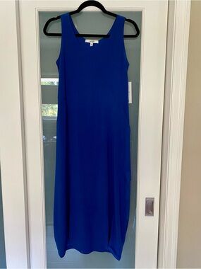 NWT Sympli Nu Pleat Hem Tank Dress in Twilight Blue - size 6